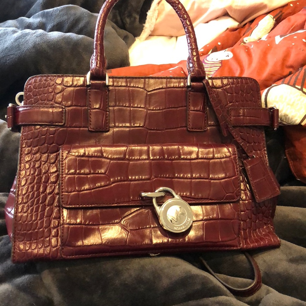 Red leather Michael kors bag